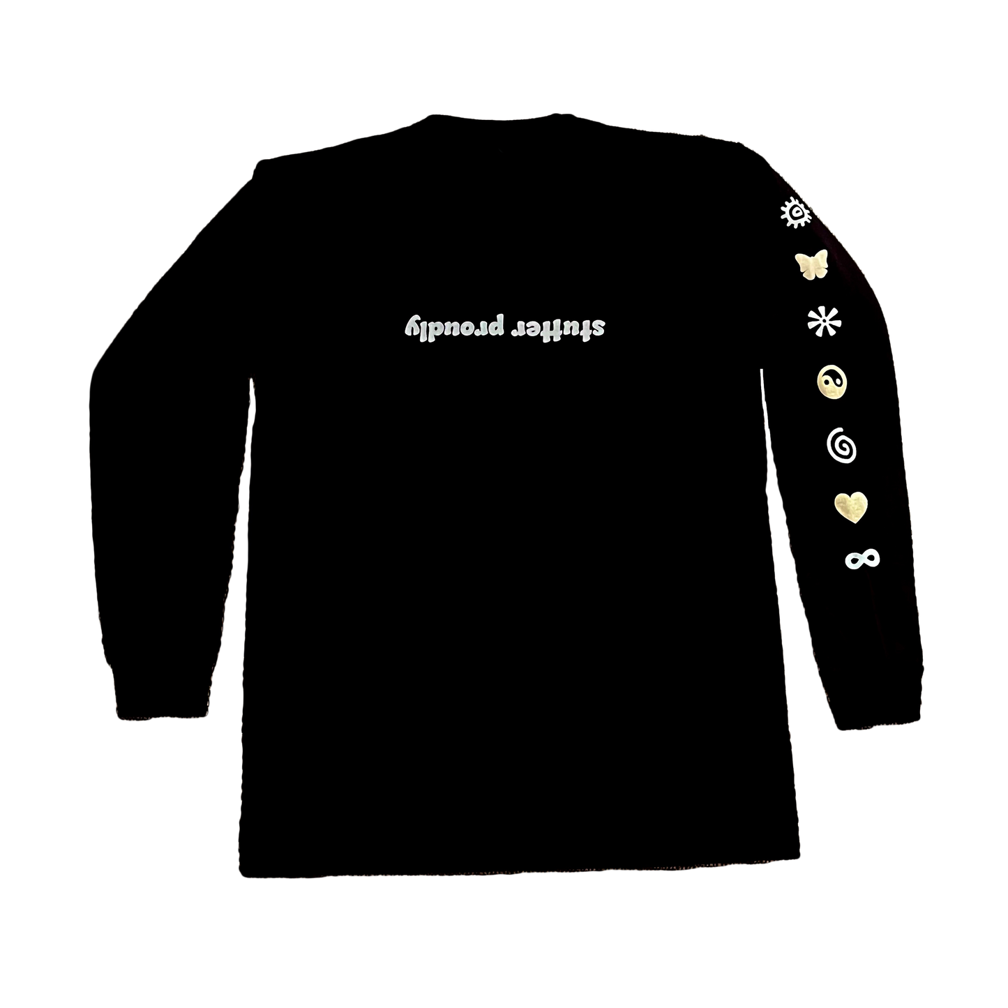 stutter proudly shirt long sparkly silver / sparkly gold