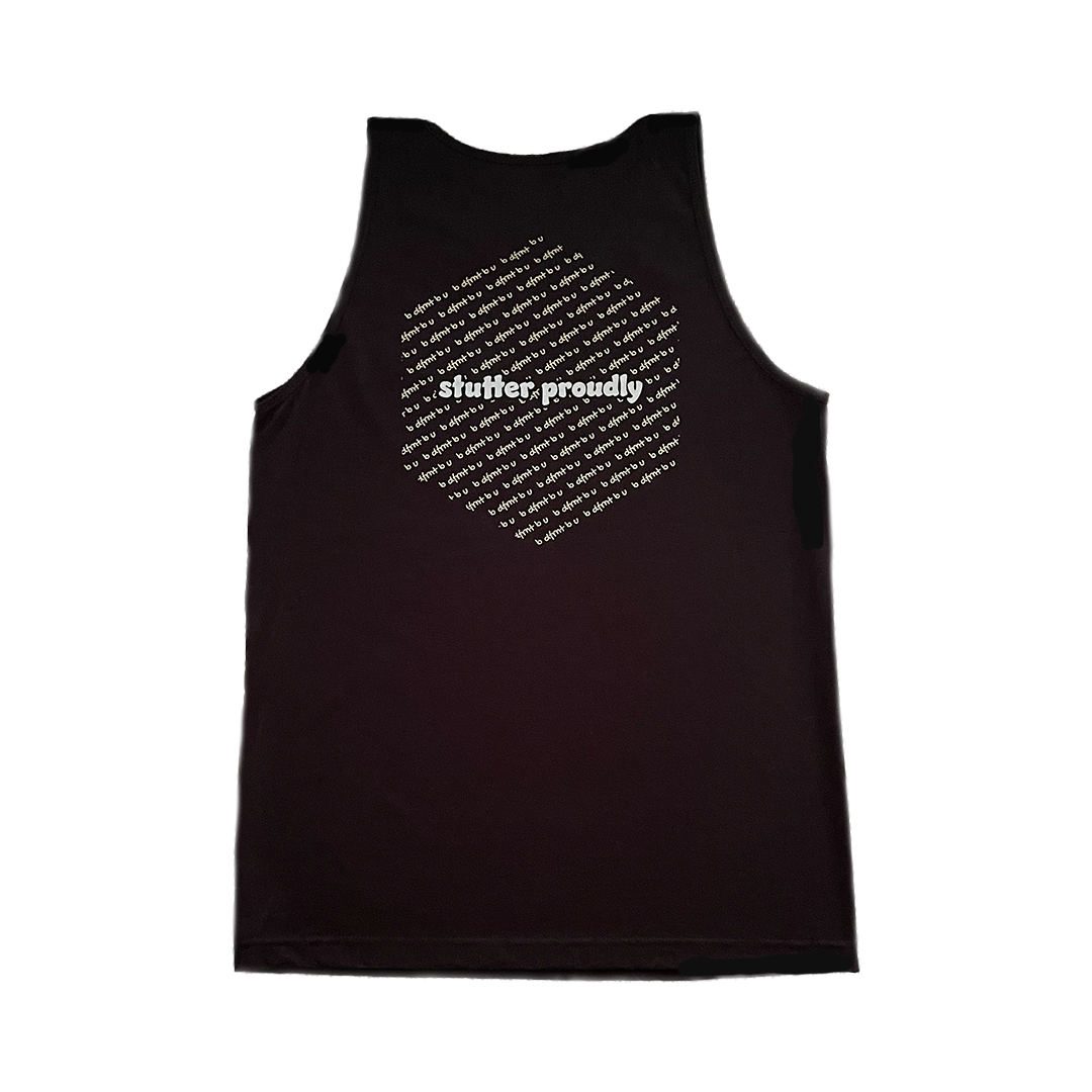 stutter proudly shirt tank sparkly silver / sparkly gold