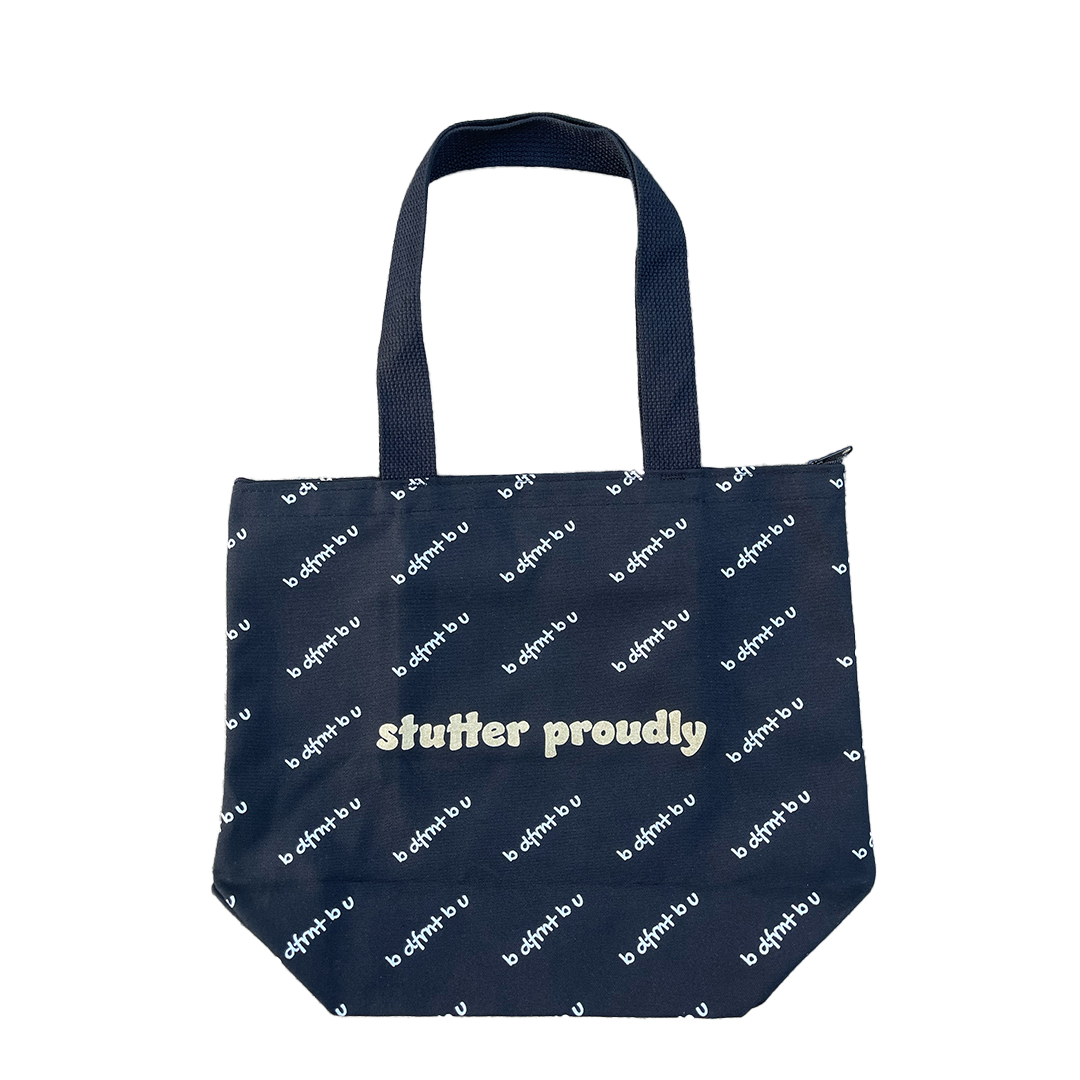 stutter proudly tote bag silver / gold