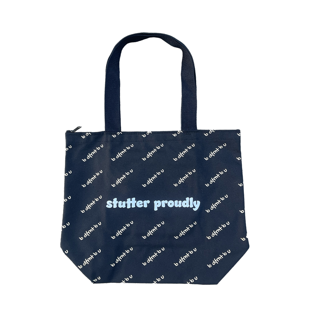 stutter proudly tote bag silver / gold